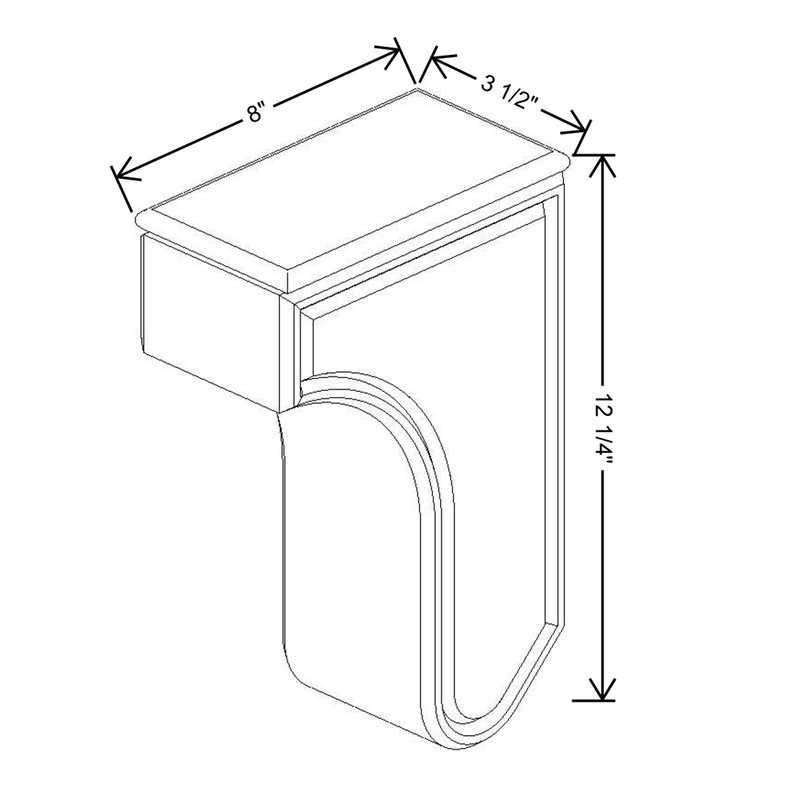 Fabuwood Allure Galaxy Mocha 3 1/2" W X 12 1/4" H X 8" D Wall Corbels - image 1