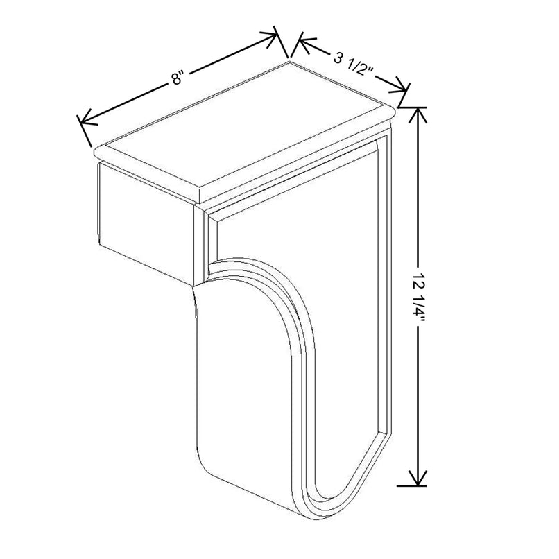 Fabuwood Allure Nexus Frost 3 1/2" W X 12 1/4" H X 8" D Wall Corbels - image 1