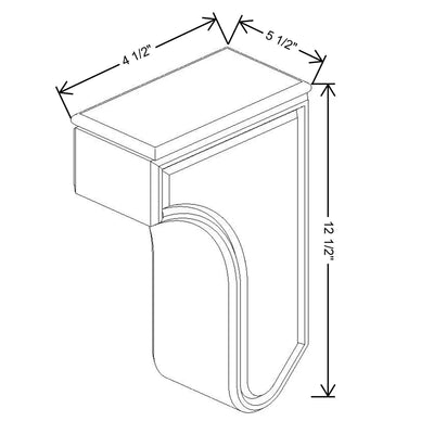 Fabuwood Allure Galaxy Linen 5 1/4" W X 12 1/2" H X 4 1/2" D Wall Corbels - image 1