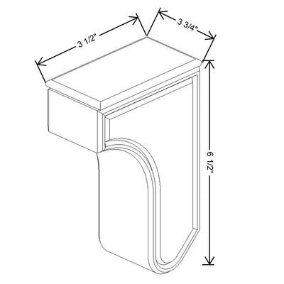 Fabuwood Allure Galaxy Cobblestone 3 3/4" W X 6 1/2" H X 3 1/2" D Wall Corbels - image 1