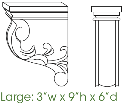 GW-CORBEL57 Decorative Large Corbell | TSG Forevermark Gramercy White - image 2