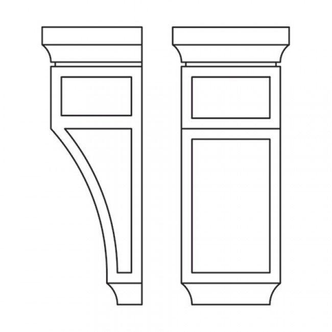 AZ-CORBEL75M Decorative Medium Corbell | TSG Forevermark Champagne Maple Shaker - image 1