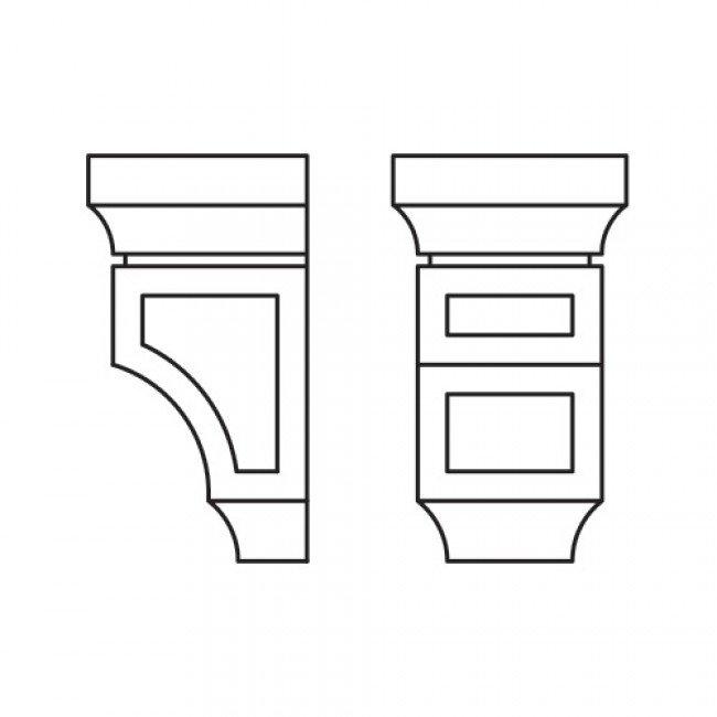 AZ-CORBEL75S Decorative Small Corbel | TSG Forevermark Champagne Maple Shaker