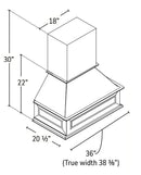 Wall Range Hood Cabinet with Trimmable Top | AX-CWH36 - image 6