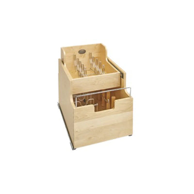 Fabuwood Allure Galaxy Linen 18" W 2 Tier Cookware Organizer Insert w/Blum Sides - image 1