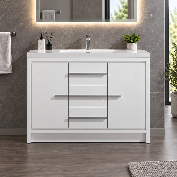Diana White Vanity 48"