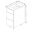 Fabuwood Illume Catalina Muratti 1 15" W X 34 1/2" H X 24" D 3 Drawer Base Cabinet - image 1