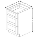 Fabuwood Allure Onyx Frost 21" W X 34 1/2" H X 24" D 3 Drawer Base Cabinet - RIGHT SIDE(RS) - image 1