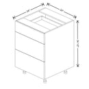 Fabuwood Illume Tuscany Muratti 1 24" W x 34 1/2" H x 24" D 3 Drawer Base Cabinet - image 1