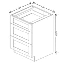 Fabuwood Allure Galaxy Nickel 24" W X 34 1/2" H X 24" D 3 Drawer Base Cabinet - RIGHT SIDE(RS) - image 1