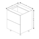 Fabuwood Illume Catalina Carbone Matte 27" W x 34 1/2" H x 24" D 2 Drawer Base Cabinet - image 1
