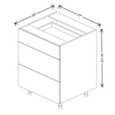 Fabuwood Illume Catalina Carbone Matte 27" W x 34 1/2" H x 24" D 3 Drawer Base Cabinet - image 1