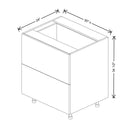 Fabuwood Illume Catalina Grigio Gloss 30" W X 34 1/2" H X 24" D 2 Drawer Base Cabinet - image 1