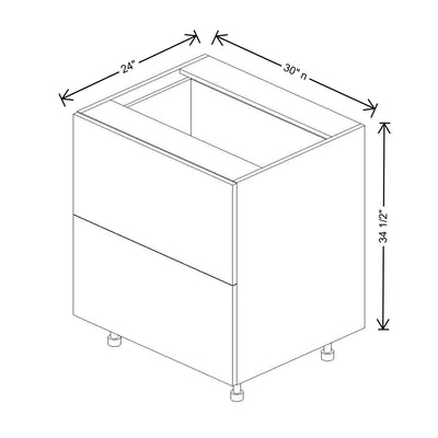 Fabuwood Illume Catalina Bianco Matte 30" W x 34 1/2" H x 24" D 2 Drawer Base Cabinet - image 1