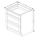 Fabuwood Allure Onyx Frost 30" W X 34 1/2" H X 24" D 3 Drawer Base Cabinet - NO FINISH - image 1