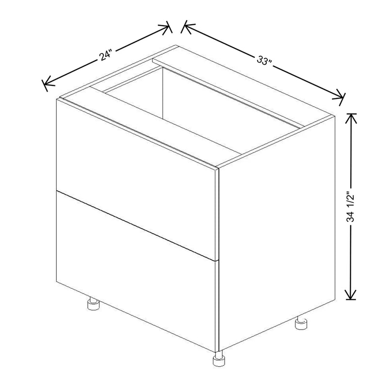 Fabuwood Illume Catalina Muratti 4 33" W x 34 1/2" H x 24" D 2 Drawer Base Cabinet - image 1