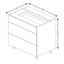 Fabuwood Illume Catalina Carbone Matte 36" W x 34 1/2" H x 24" D 3 Drawer Base Cabinet - image 1