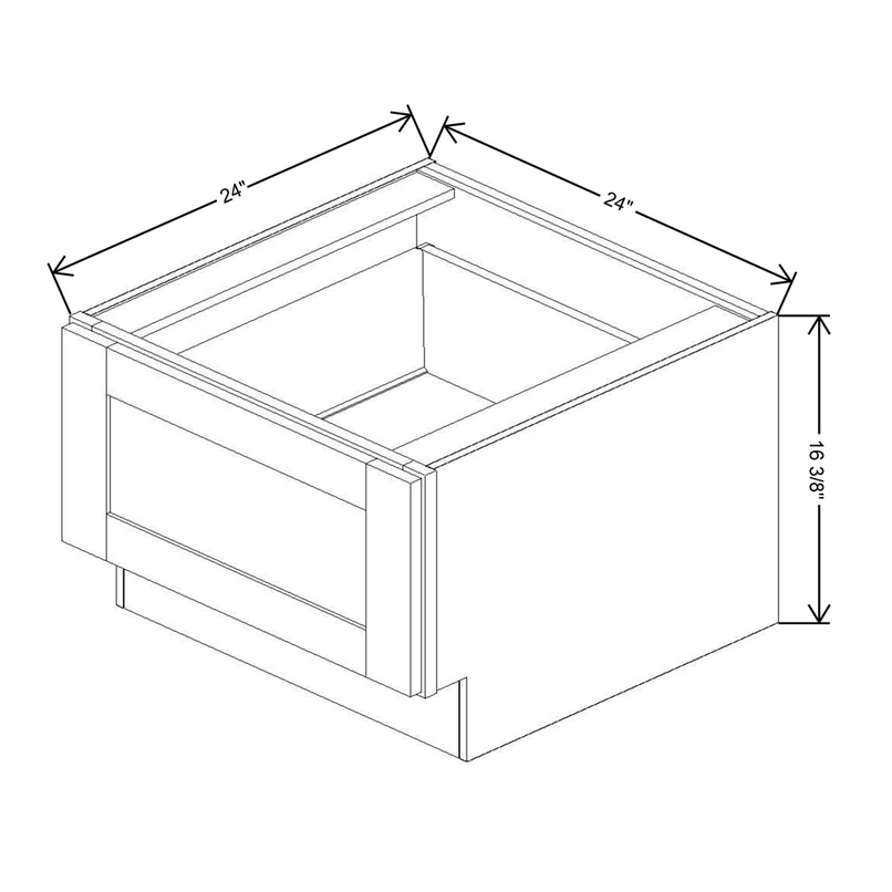 Fabuwood Allure Galaxy Mocha 24" W X 34 1/2" H X 24" D Bench Seat Cabinet - BOTH SIDE (BS) - image 1