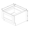 Fabuwood Allure Galaxy Mocha 24" W X 34 1/2" H X 24" D Bench Seat Cabinet - LEFT SIDE (LS) - image 1