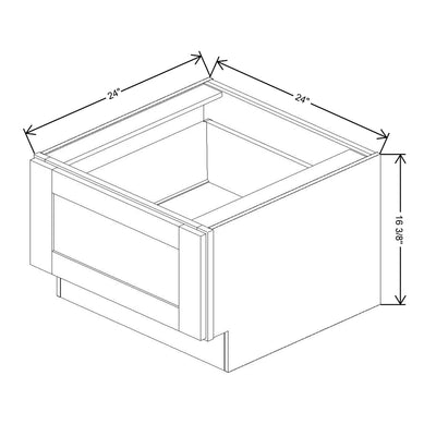 Fabuwood Allure Onyx Frost 24" W X 34 1/2" H X 24" D Bench Seat Cabinet - LEFT SIDE (LS) - image 1
