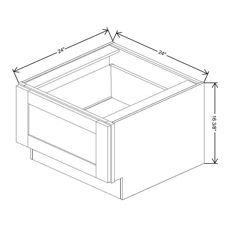Fabuwood Allure Onyx Horizon 24" W X 34 1/2" H X 24" D Bench Seat Cabinet - LEFT SIDE (LS) - image 1