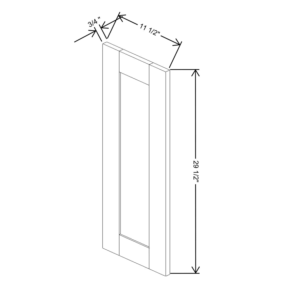 Fabuwood Value Premium Hallmark Frost 11 1/2" W X 29 1/2" H Decorative Door - image 1