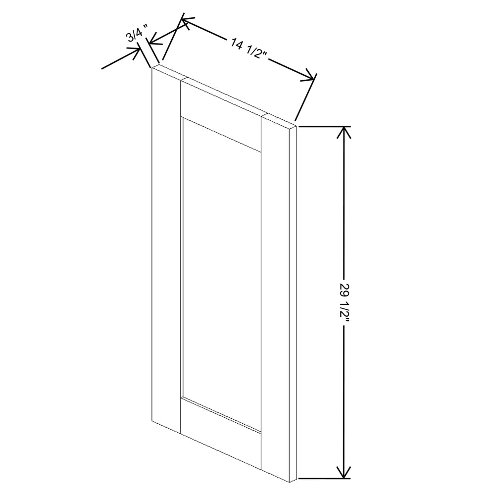 Fabuwood Value Premium Hallmark Frost 14 1/2" W X 29 1/2" H Decorative Door