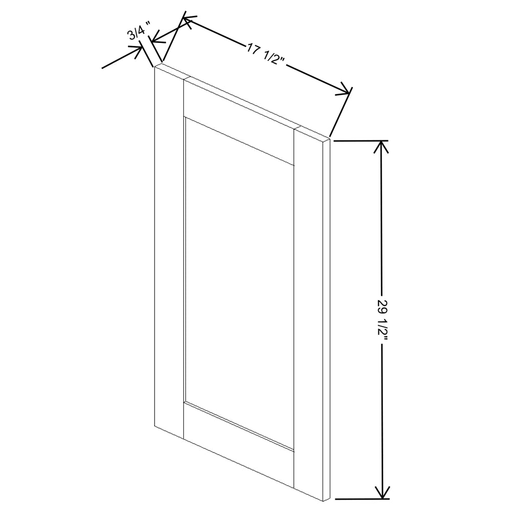 Fabuwood Value Premium Hallmark Frost 17 1/2" W X 29 1/2" H Decorative Door - image 1