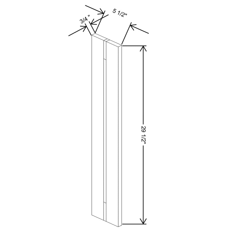 Fabuwood Allure Galaxy Frost 5 1/2" W X 29 3/8" H Decorative Door - image 1