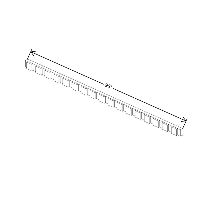 Fabuwood Value Premium Hallmark Frost 96" W X 1" H X 3/4" D Dentil Molding - image 1