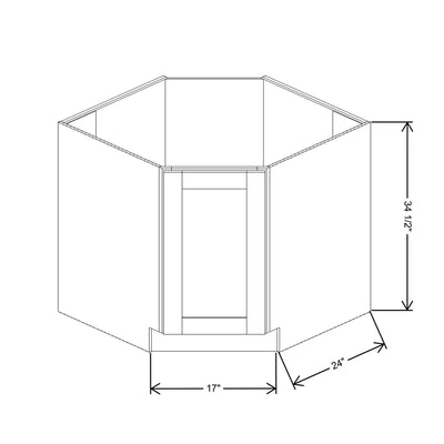 Fabuwood Quest Metro Java 36" W X 34 1/2" H X 24" D Corner Full Height Door Sink Base Cabinet - BOTH SIDE (BS) - image 1