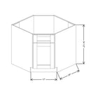 Fabuwood Allure Galaxy Dove 36" W X 34 1/2" H X 24" D Corner Sink Base Cabinet - BOTH SIDE (BS) - image 1