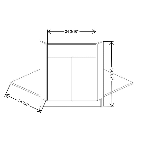 Full Height Corner Sink Front Base Cabinets