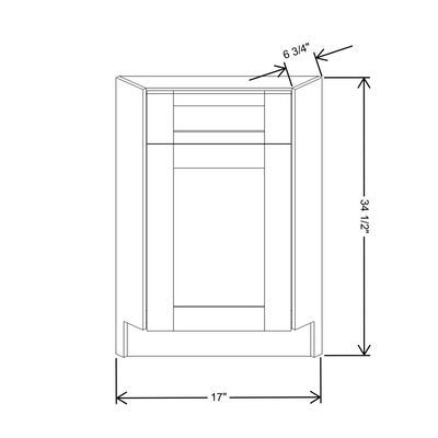 Fabuwood Allure Galaxy Mocha 36" W X 34 1/2" H X 24" D Corner Sink Front Cabinet - LEFT SIDE (LS) - image 1