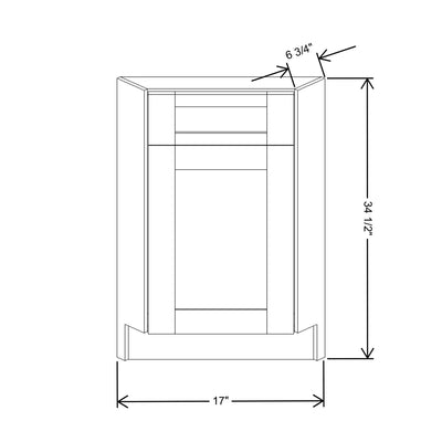 Fabuwood Allure Galaxy Dove 36" W X 34 1/2" H X 24" D Corner Sink Front Cabinet - image 1