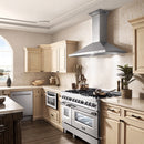 ZLINE 48 in. CrownSound™ Ducted Vent Wall Mount Range Hood in Stainless Steel with Built-in Bluetooth Speakers (KBCRN-BT-48)