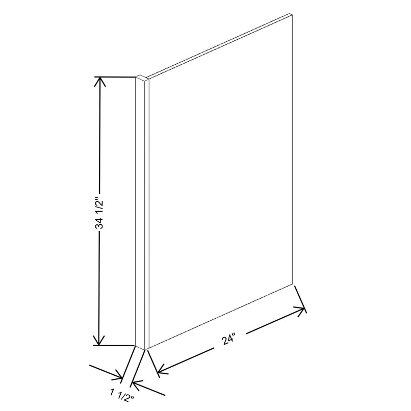 Fabuwood Quest Metro Frost 1 1/2" W X 34 1/2" H X 24" D Dishwasher End Panel - image 1