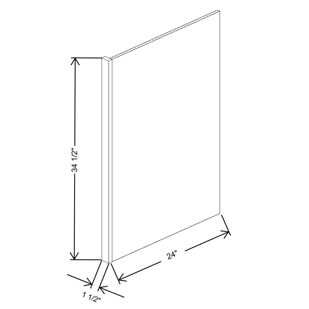 Fabuwood Allure Nexus Frost 1 1/2" W X 34 1/2" H X 24" D Dishwasher End Panel