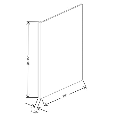 Fabuwood Quest Metro Mist 1 1/2" W X 34 1/2" H X 24" D Dishwasher End Panel - image 1