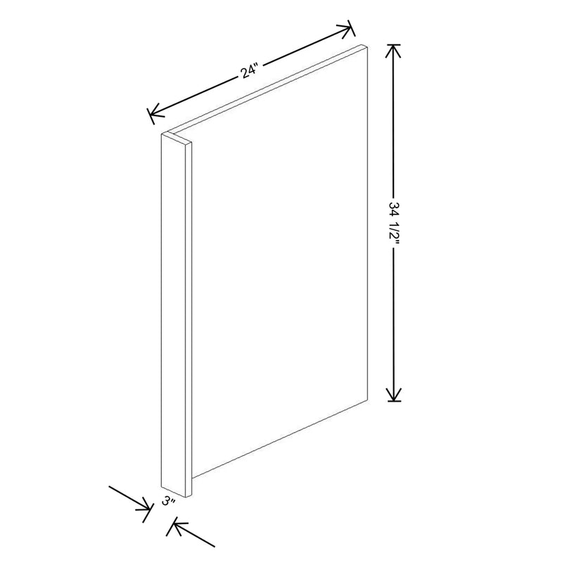 Fabuwood Illume Tuscany Muratti 4 3" W x 34 1/2" H x 24" D Dishwasher End - image 1