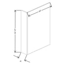 Fabuwood Allure Galaxy Cobblestone 6" W X 34 1/2" H X 24" D Dishwasher End Panel - image 1