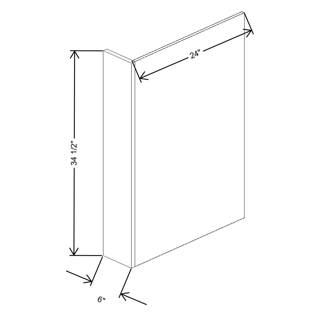 Fabuwood Allure Galaxy Horizon 6" W X 34 1/2" H X 24" D Dishwasher End Panel