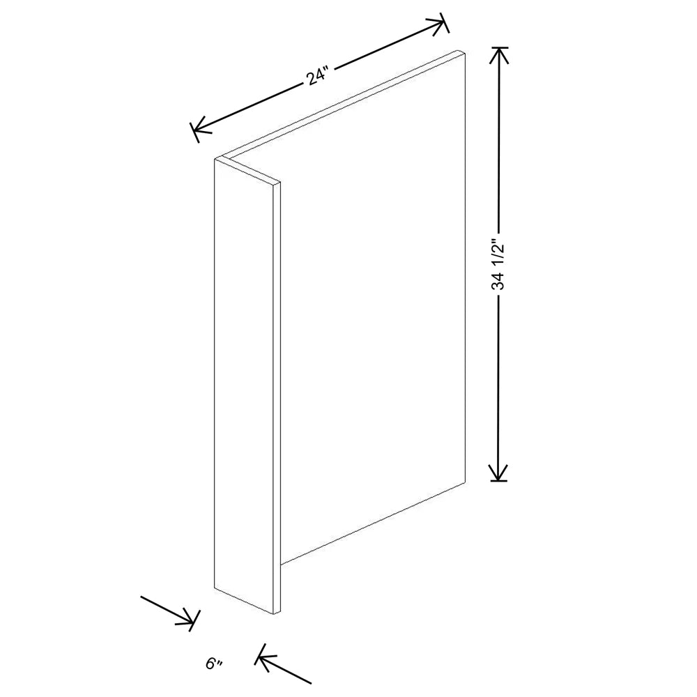 Fabuwood Illume Catalina Muratti 4 6" W x 34 1/2" H x 24" D Dishwasher End - image 1