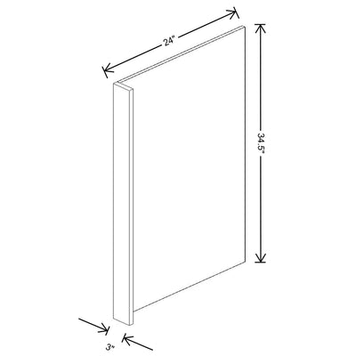 Fabuwood Allure Galaxy Frost 3" W X 34 1/2" H X 24" D Dishwasher End Panel - image 1