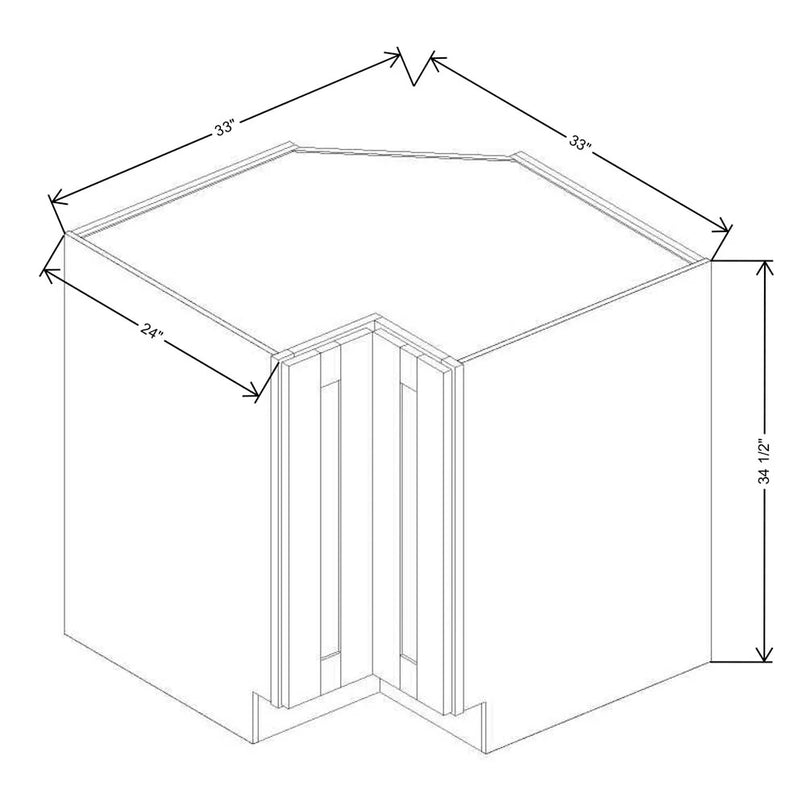 Fabuwood Allure Galaxy Horizon 33" W X 34 1/2" H X 24" D Easy Reach Base Cabinet - RIGHT SIDE (R) - image 1