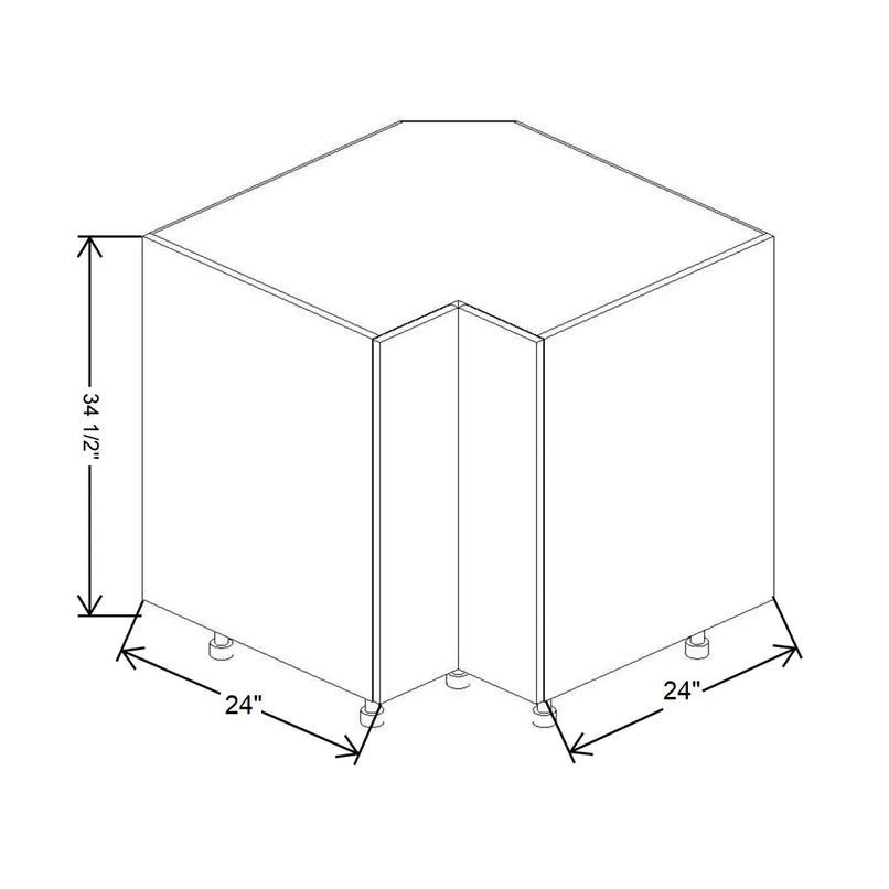 Fabuwood Illume Catalina Bianco Gloss 33" W X 34 1/2" H X 24" D Easy Reach Base Cabinet - image 1