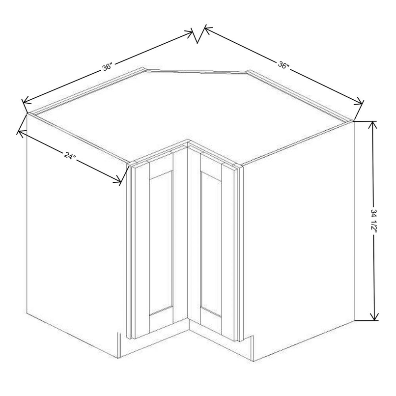 Fabuwood Allure Galaxy Mocha 36" W X 34 1/2" H X 24" D Easy Reach Base Cabinet - BOTH SIDE (BS) - image 1