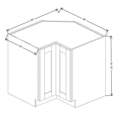 Fabuwood Allure Galaxy Horizon 36" W X 34 1/2" H X 24" D Easy Reach Base Cabinet - BOTH SIDE (BS) - image 1