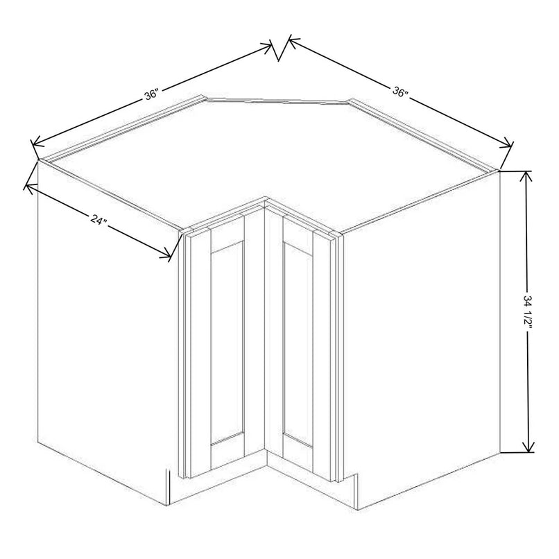Fabuwood Allure Galaxy Cobblestone 36" W X 34 1/2" H X 24" D Easy Reach Base Cabinet - BOTH SIDE (BS) - image 1