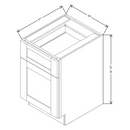 Fabuwood Allure Galaxy Mocha 18" W X 28 1/2" H X 21" D File Drawer Base Cabinet - LEFT SIDE (LS) - image 1